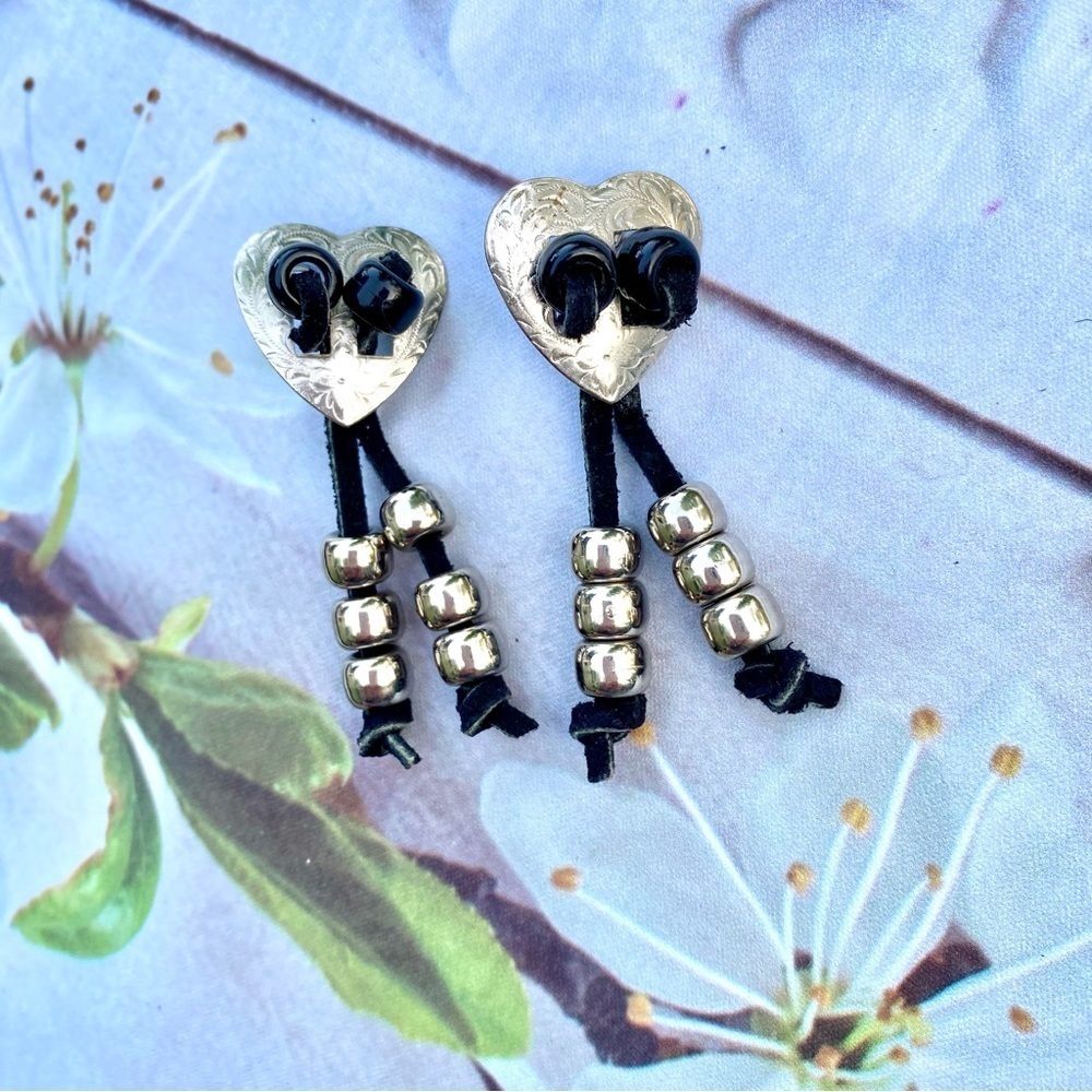 Heart Artisan cowgirl/native/concho boho intricate earrings country western vibe